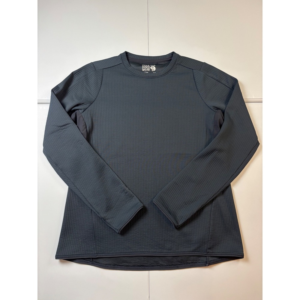 Mountain Hardwear Cruxland Long Sleeve Top Women M Gray Base Layer Moisture Wick